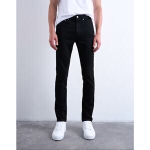 Topman Stretch Skinny Fit Jeans Dark Wash Denim Black NWT Mens 36 x 32